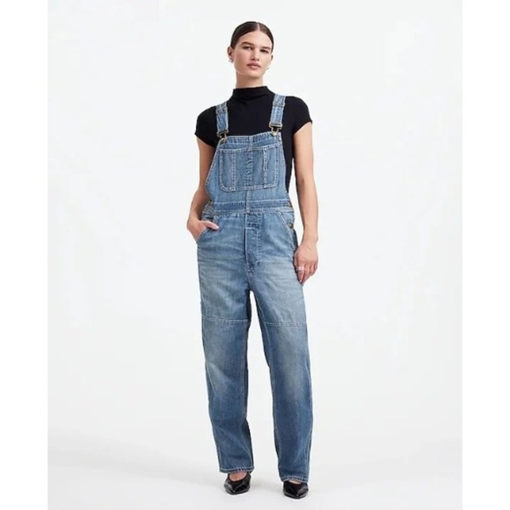 Alexa Chung Madewell Overalls Womens XS Denim Blue Utility Jumpsuit‎ NS885